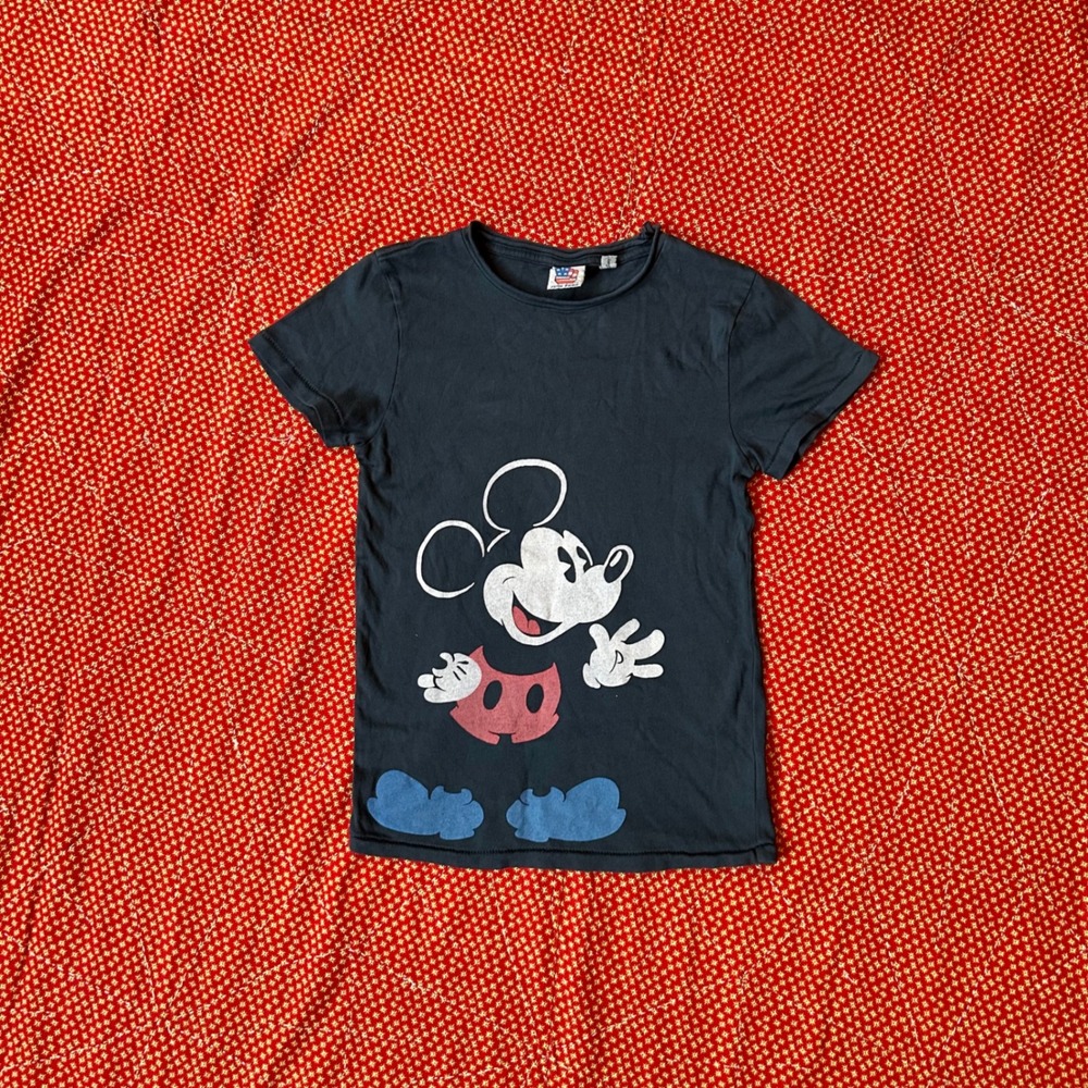 Junk Food vintage 2000s Mickey Mouse Vintage Style Graphic T-Shirt Black